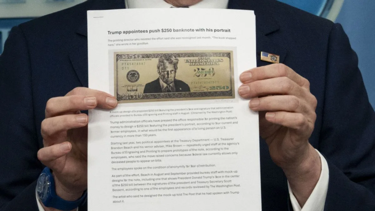 Former Treasury Printing Chief Reassigned Amid Controversy Over Trump $250 Bill