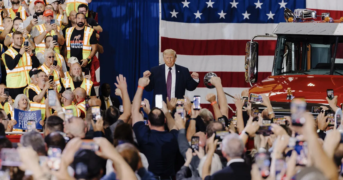 Trump Advocates Tariffs and Regulatory Rollbacks to Boost Mack Trucks Manufacturing