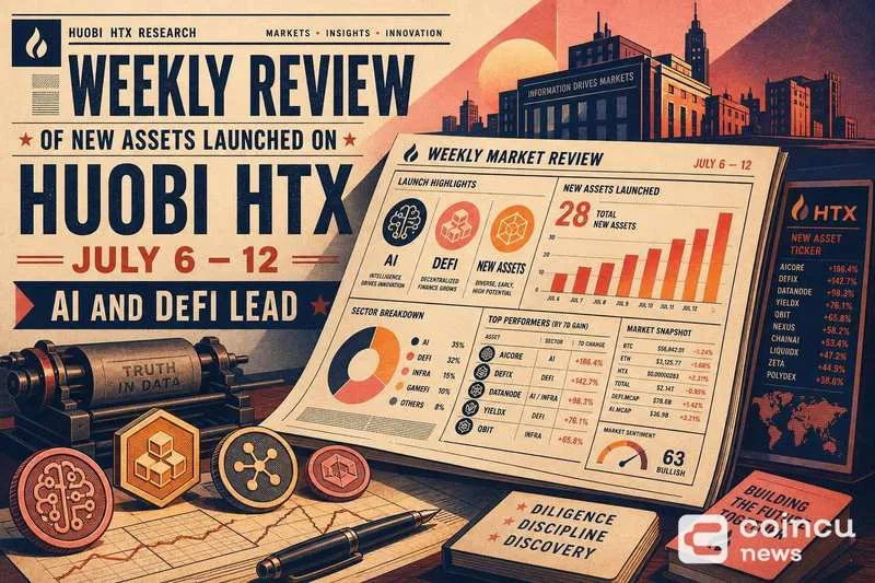 AI and DeFi Tokens Dominate New Listings on Huobi HTX with One Asset Nearly Doubling