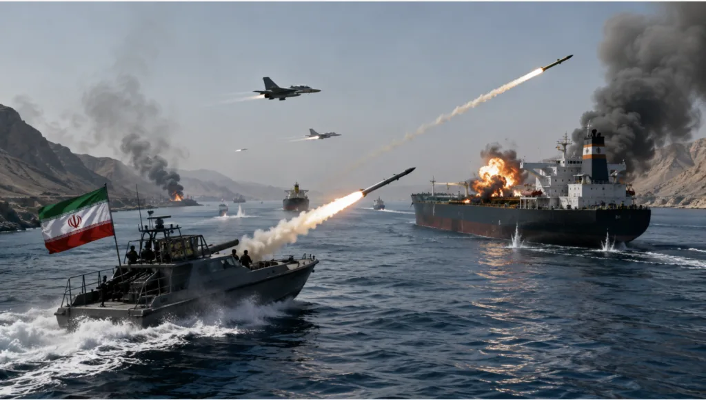 Iran Launches Missile Attacks on Commercial Ships in Strait of Hormuz