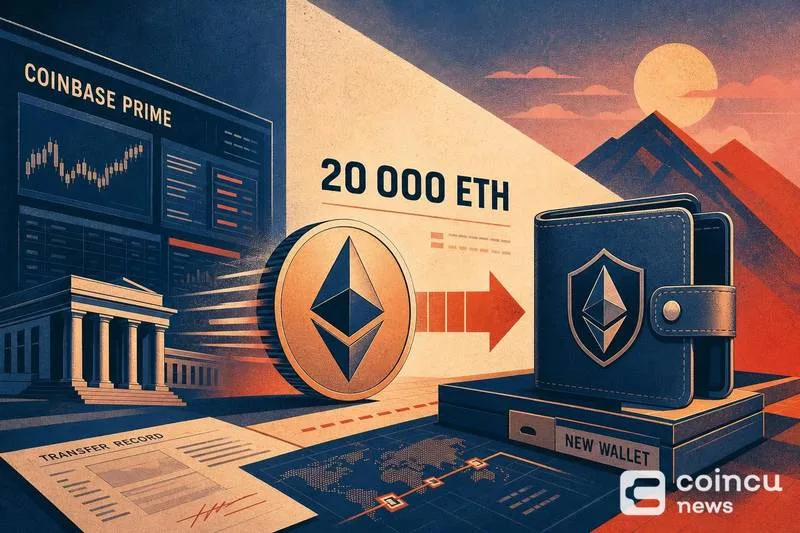 James Fickel Moves 20,000 ETH from Coinbase Prime to New Wallet in Significant Shift