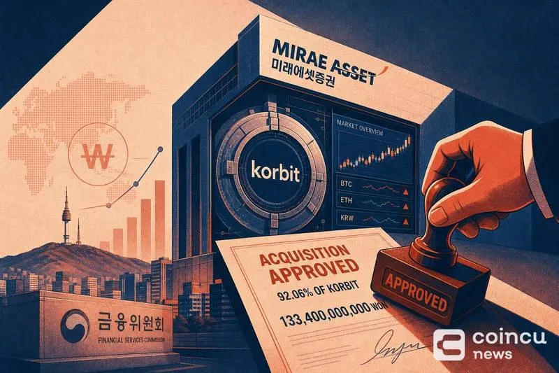 Mirae Asset Gains Majority Control of Korbit in $97 Million Cryptocurrency Deal