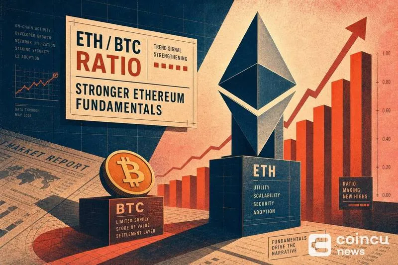 Rising ETH/BTC Ratio Suggests Growing Confidence in Ethereum’s Underlying Strength