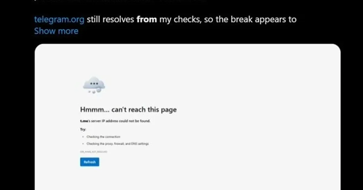 Telegram’s t.me Domain Reinstated After Sanctions-Driven Suspension