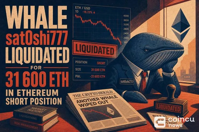 Whale Trader “sat0shi777” Reportedly Liquidated on Massive 31,600 ETH Short Position